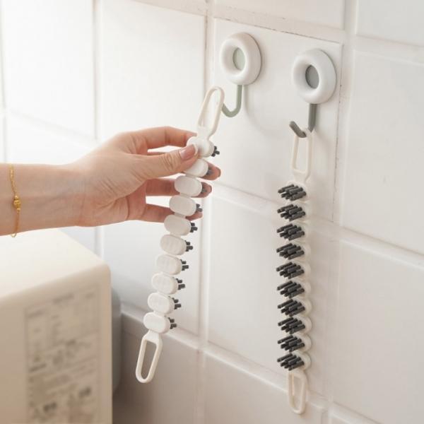 U자 틈새 브러쉬 곡선 청소솔 욕실 주방 RD-12559