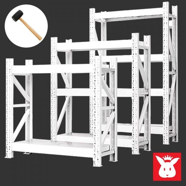 토토랙 4단선반 가로1미터X높이150cm 팬트리 철제선반 다용도실 앵글 랙 틈새 베란다 무볼트 선반장 조립식 수납장