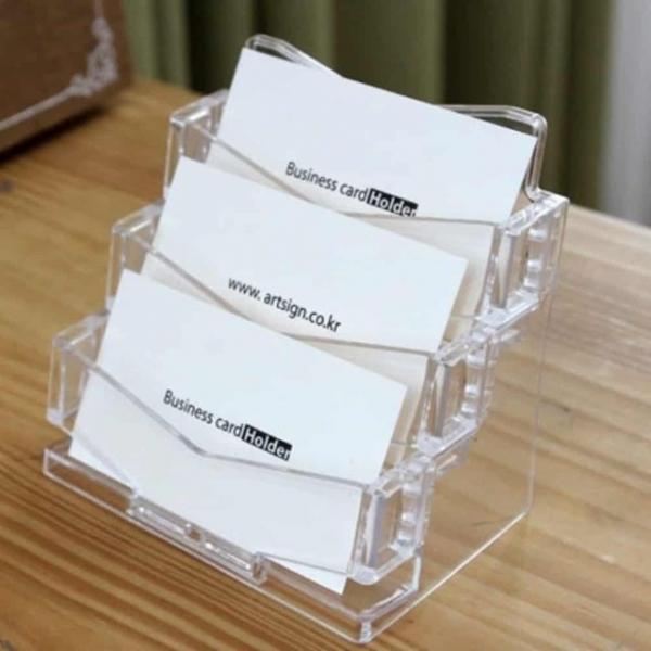 3단 명함스탠드 109x77x98mm 명함수납 명함홀더