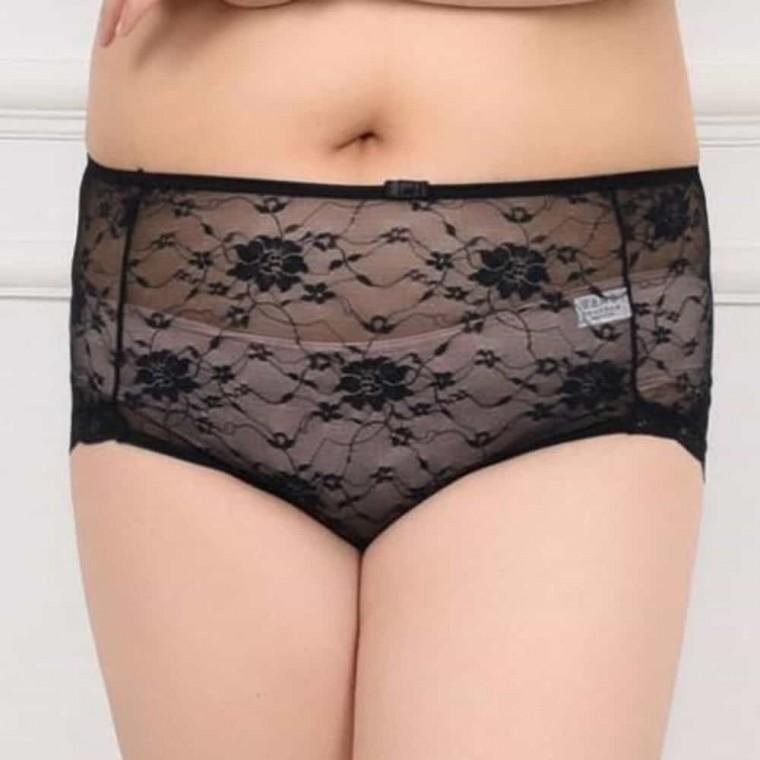레이스 홑겹 빅사이즈 팬티 플라워팬티 전체레이스팬티 메쉬팬티