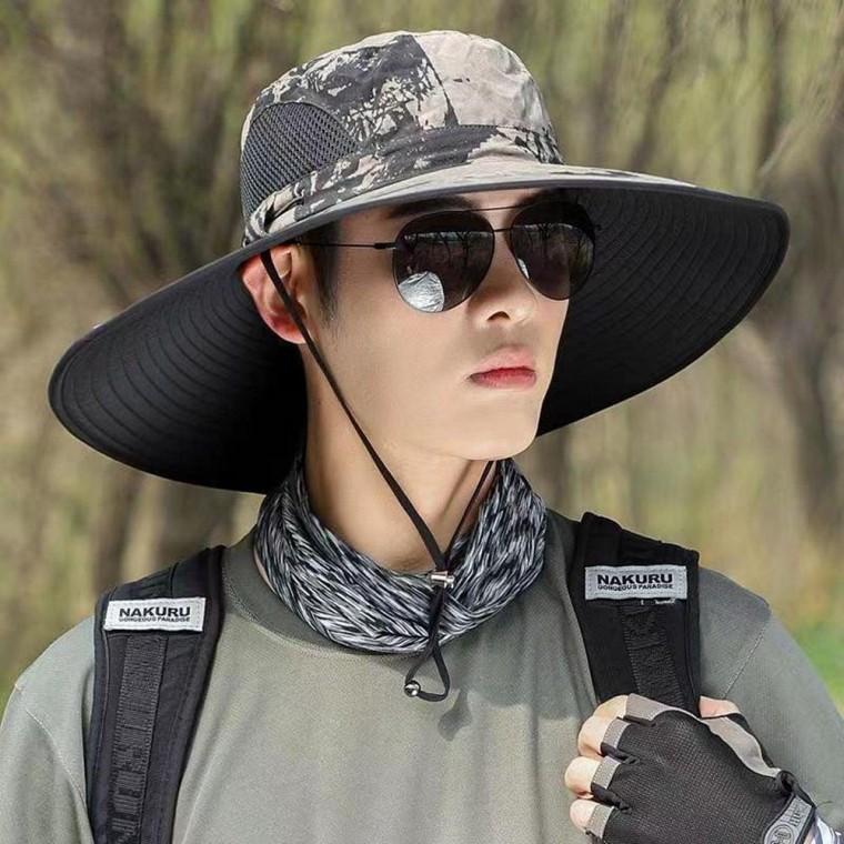 사이드메쉬 빅와이드챙 등산모자 밀리터리 벙거지모자