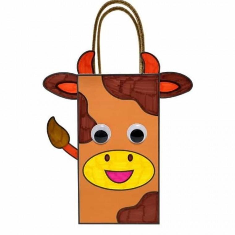 만들기수업 송아지 종이가방만들기