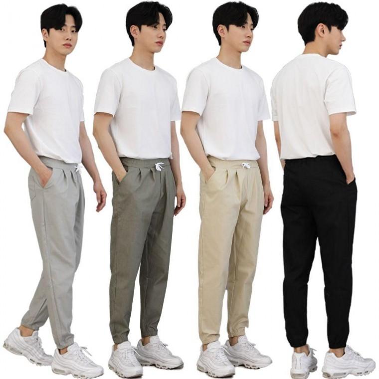 여름 린넨바지 M 4XL 빅사이즈 면바지 밴딩 조거팬츠