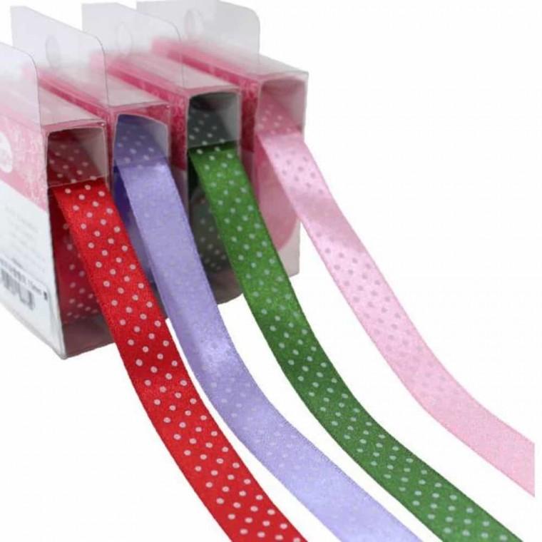 사탕포장끈 땡땡이 공단리본 15mm