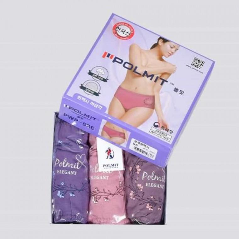 여성 면 맥시 팬티 3매입 엄마속옷 중년여성팬티 여성팬티