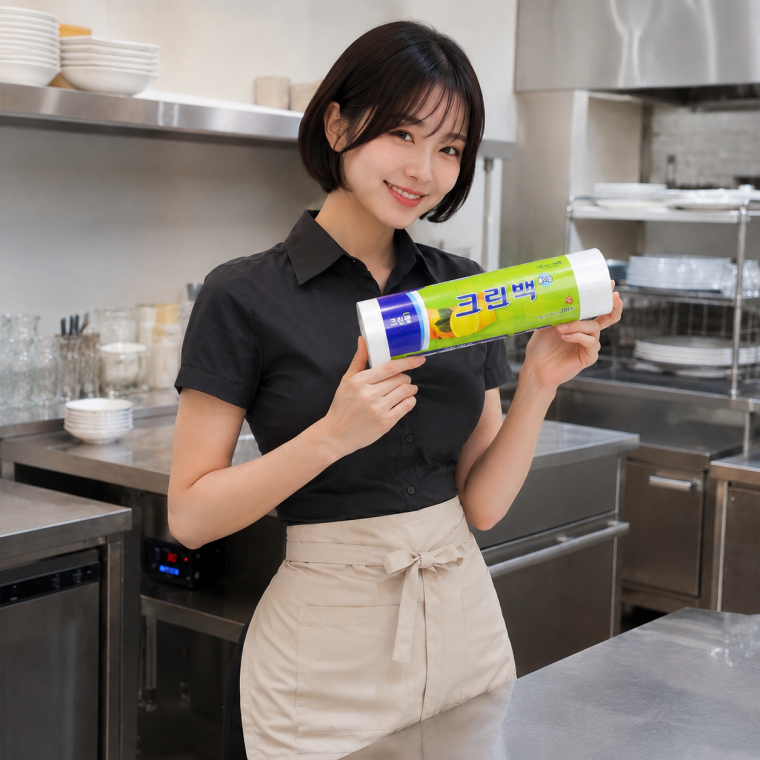 크린롤백 위생비닐 주방보관 음식포장 일회용비닐 냉장냉동 비닐팩 업소용 가정용
