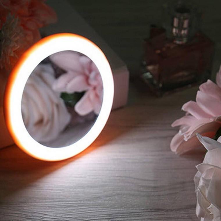 손거울 콤팩트 LED 미니 조명 화장