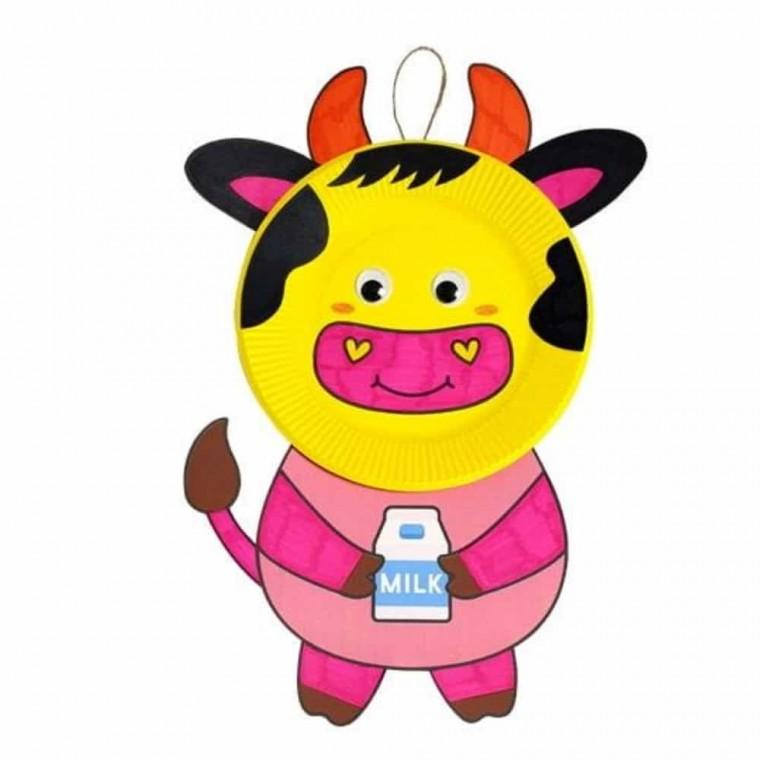유치원미술활동 송아지 접시인형만들기