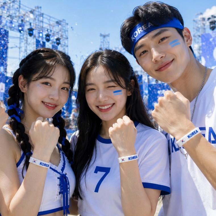 [큰손할인] 대한민국팔찌 월드컵 피파 올림픽 실리콘 코리아 악세사리 굿즈 축덕 응원템 소품 스포츠 체육
