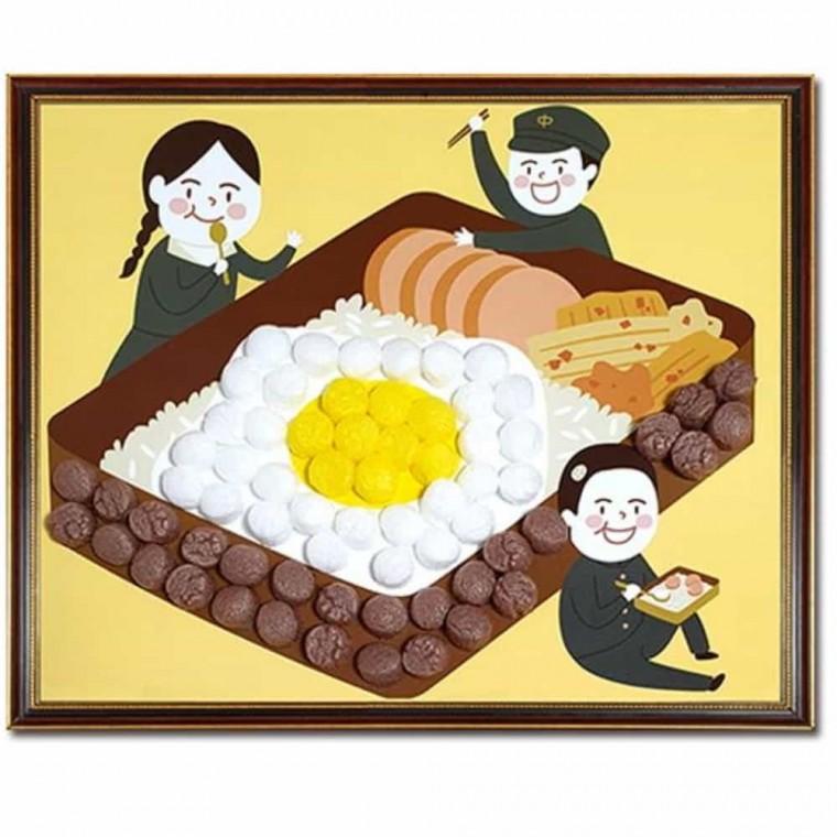 콜라주만들기 옛날도시락 꼴라주만들기