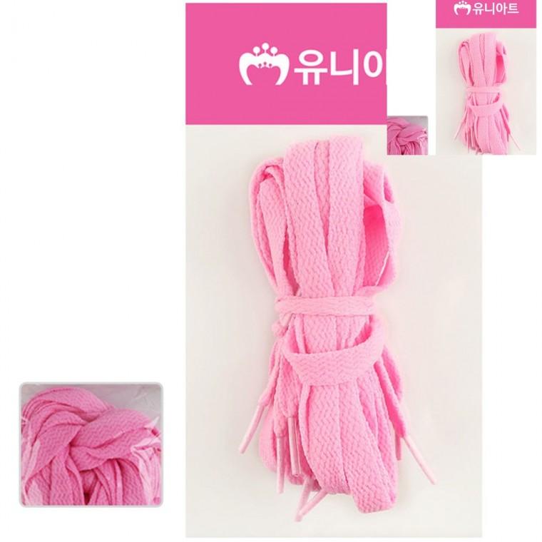 넙적 신발끈 분홍 끈매듭 넓은운동화끈 어린이운동화끈