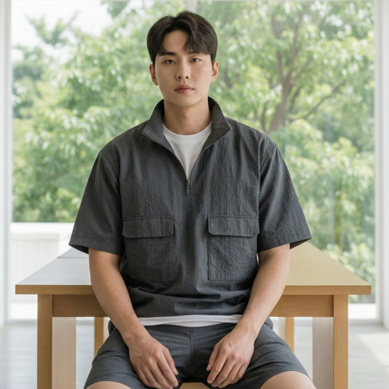 반팔반바지세트 남성 아노락 트레이닝 세트 셋업 여름 운동복 체육복