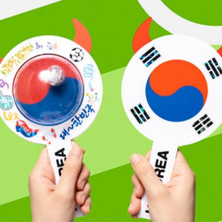 대한민국 태극 붉은악마 소형 월드컵 체육 LED 응원봉