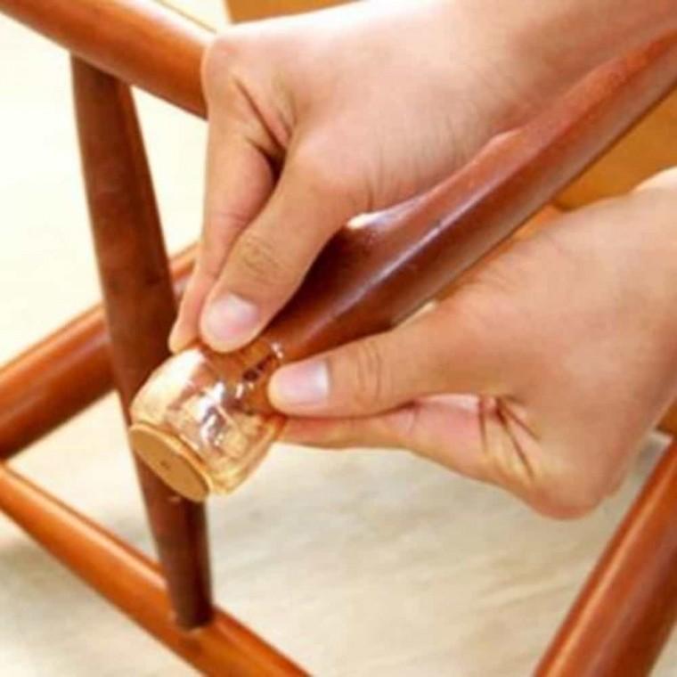 식탁의자양말 투명 원형 의자발캡 30mm 4P 의자발커버