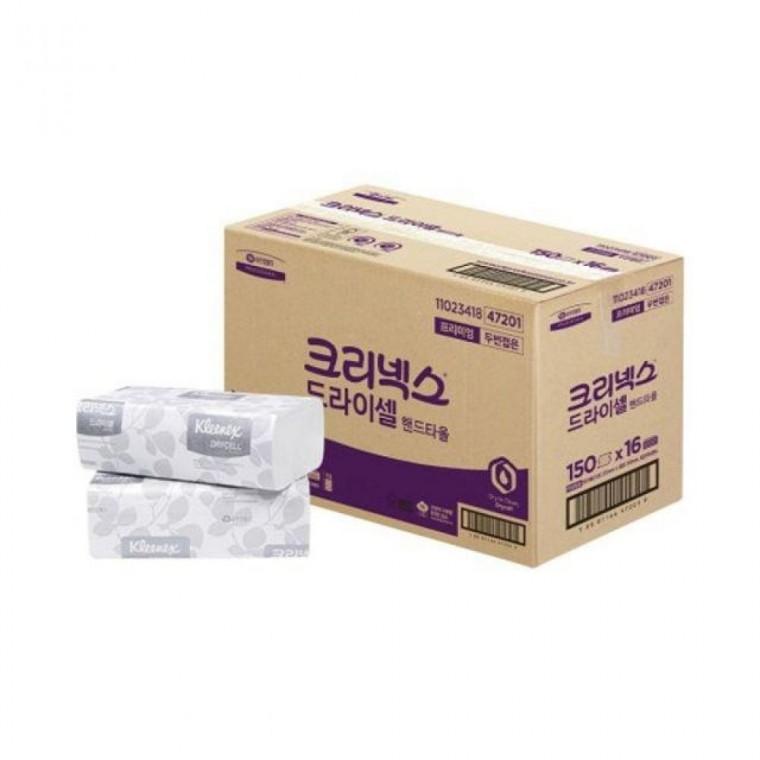 크리넥스 드라이셀 프리미엄 핸드 휴지 타올 2400매