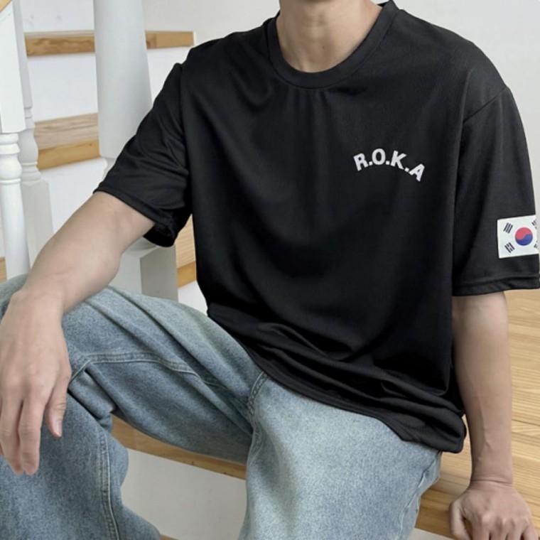 ROKA 로카 쿨링 반팔 기능성 체육대회 군대 티셔츠