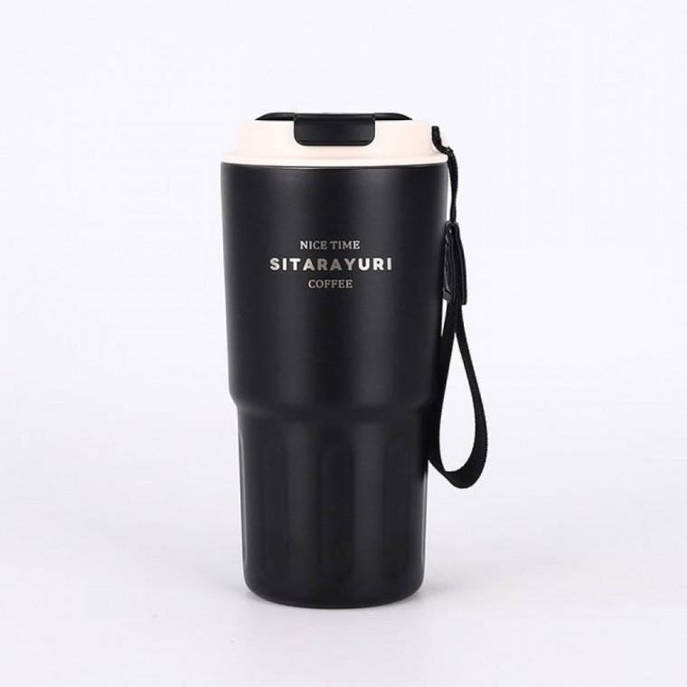 스트랩 스텐 600ml 보냉 콜드컵 이중진공 텀블러 보온