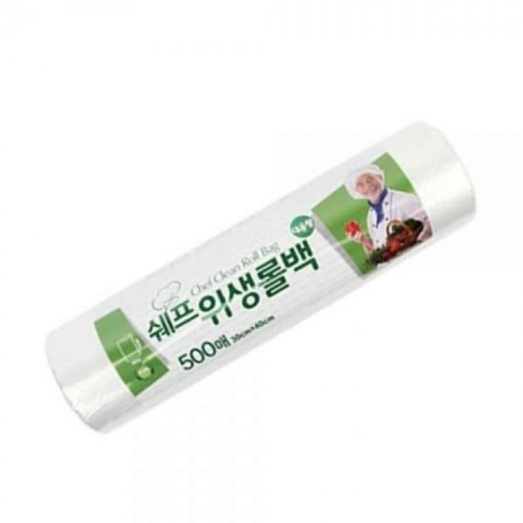 일회용 롤백 500매 위생백 쉐프 롤팩 30x40 비닐백