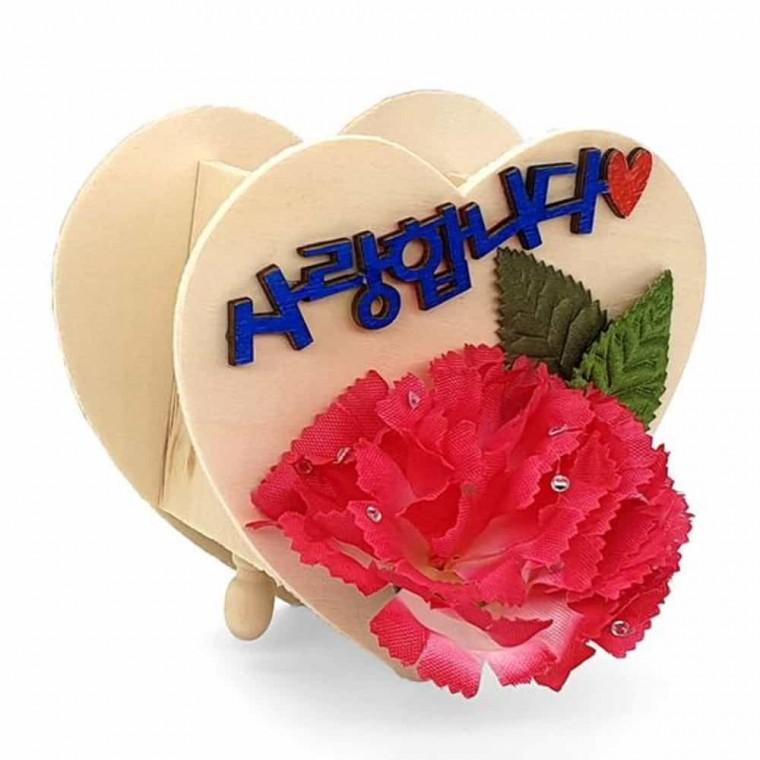 카네이션DIY 카네이션 하트정리함
