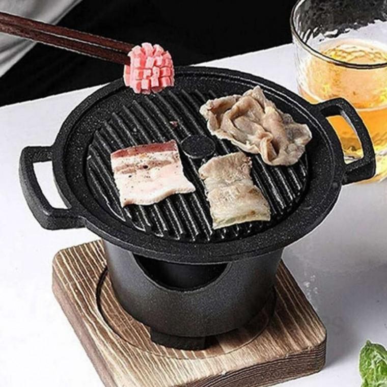 화로 불판세트 캠핑용미니불판 테이블미니화로대 식당미니화로대 가정용미니불판 야외화로대