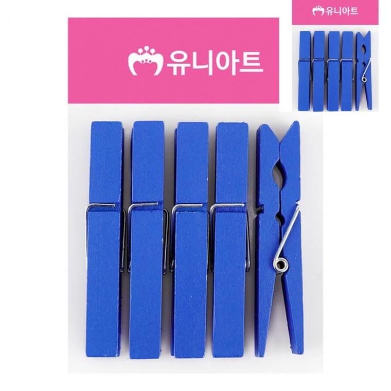 POP집게 행거집게 소품걸이 엽서걸이 사진집게 나무집게 특대 파랑