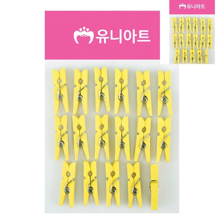 나무집게 소 노랑 행거집게 사진걸이집게 소품걸이