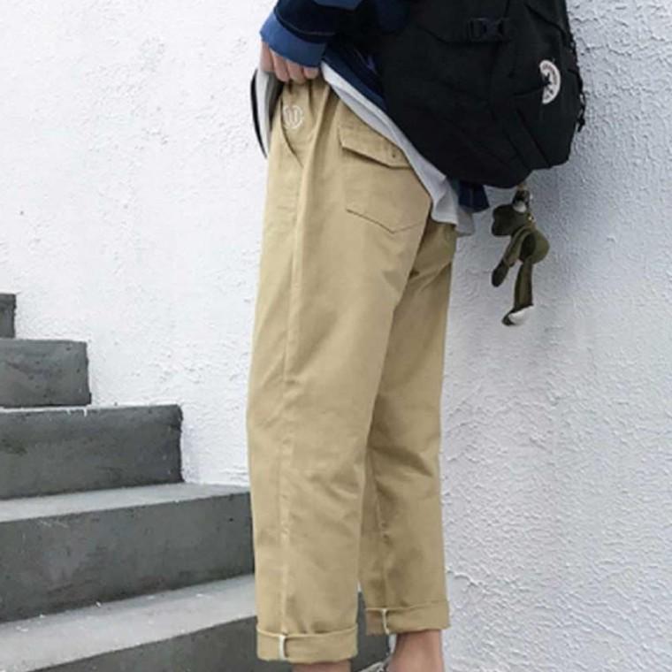 면바지 봄바지 코디 남성 여름 스타일 팬츠 밴딩 롤업