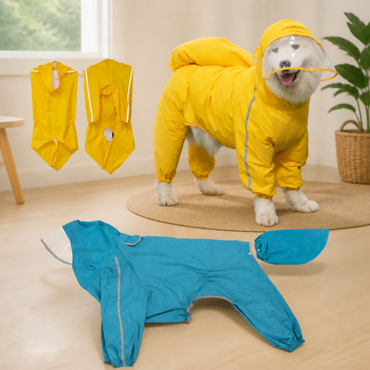 대형견 우비 레인자켓 애견 비옷 10XL 외출용 바람막이