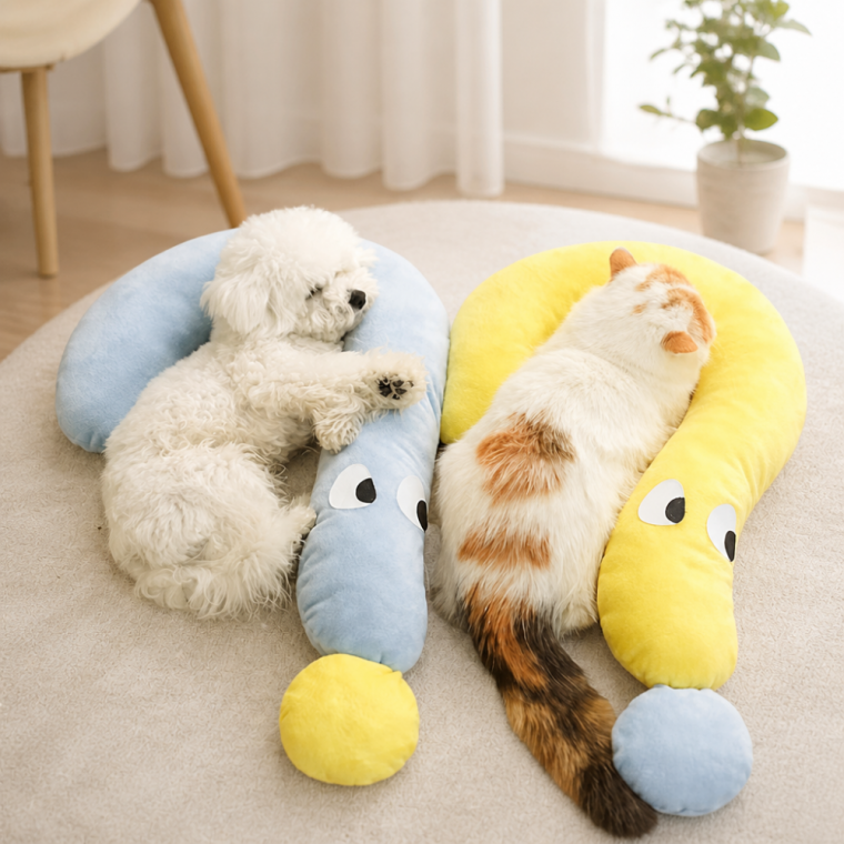 강아지 잠자리 꿀잠 방석 H-00077 반려견 숙면 쿠션 베개 목받침