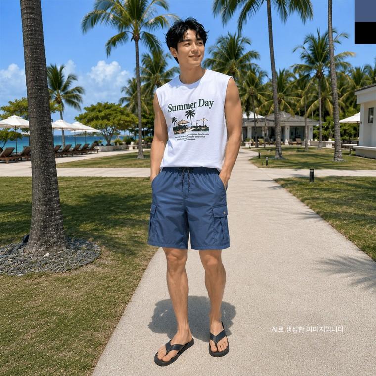 KQQ DK45 남자샤이니 카고반바지