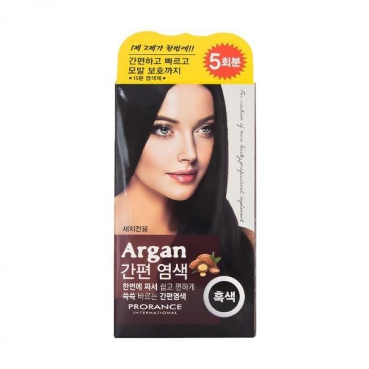 프로 랑스 아르간 간편 염색 5회분 흑색