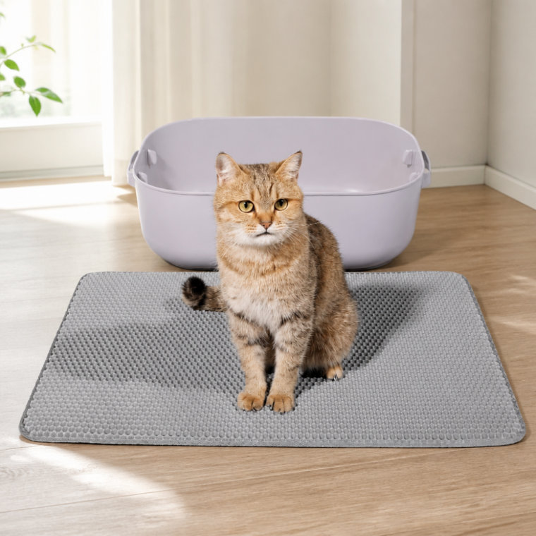 고양이 화장실 모래매트 그레이 40x50cm 발판 패드