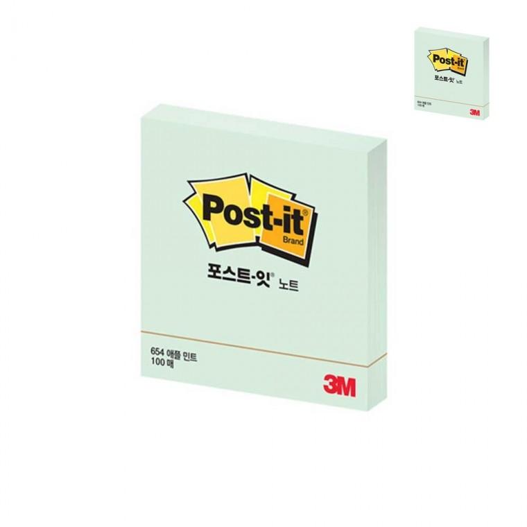 노트 654 민트 접착식메모지 점착식메모지 떡메