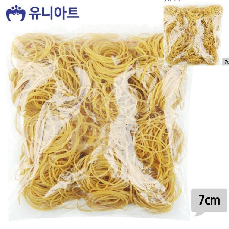 노랑 고무줄 7cm 키즈머리끈 칼라고무줄 머리고무줄