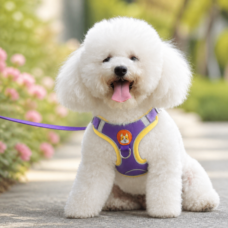 강아지 하네스 소형견 푸들 산책 가슴줄 3컬러 조끼형 리드줄