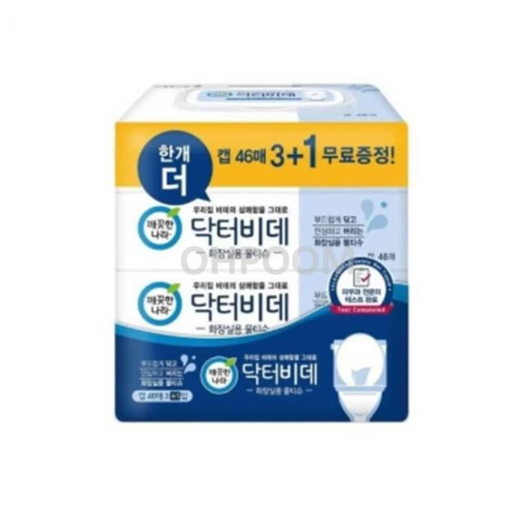 비데 물티슈 46매x4개입 페미닌티슈 여성청결물티슈 여성용물티슈
