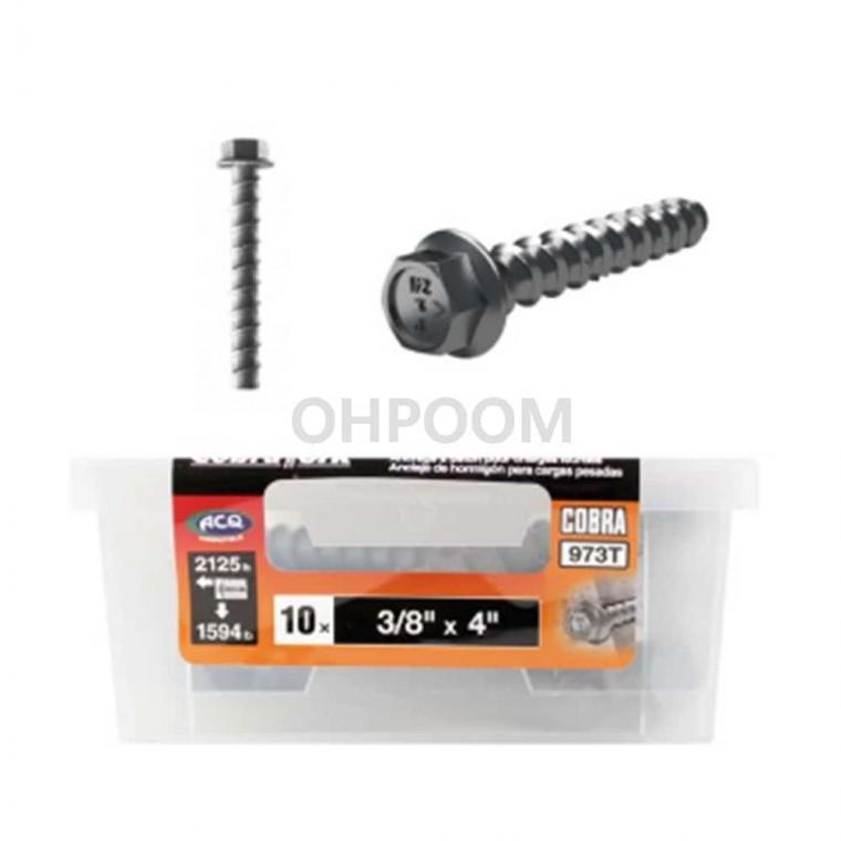 코브라앙카 콘크리트앙카 코브라토크 8X4인치 10개입 콘크리트피스 앙카볼트규격 앙카볼트종류