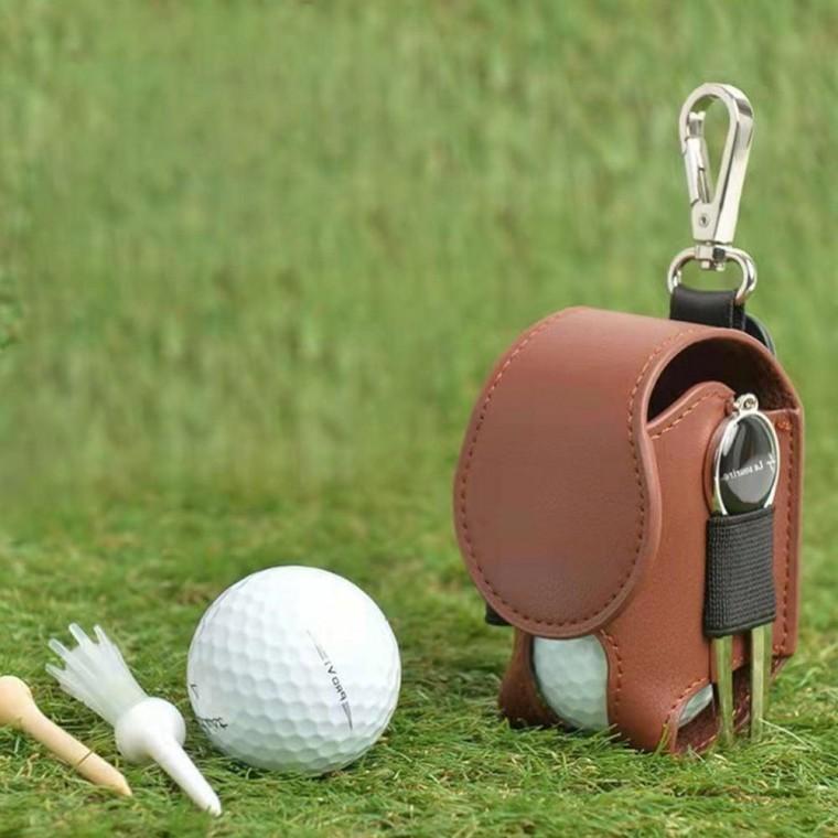 가죽 골프 볼 주머니 파우치 케이스 골프공 허리 가방