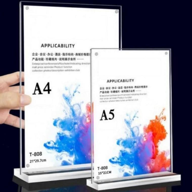A4 자석 아크릴 메뉴판 스탠드 POP꽂이 안내판 가격표