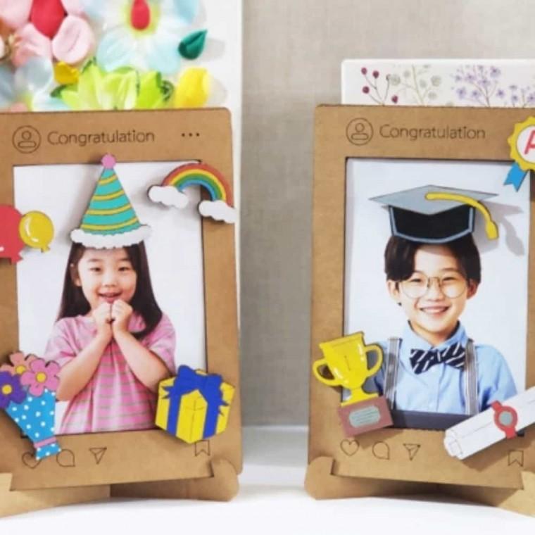 졸업사진액자 우든페이퍼 축하 액자 만들기 10인용 감사 액자 만들기 만들기재료