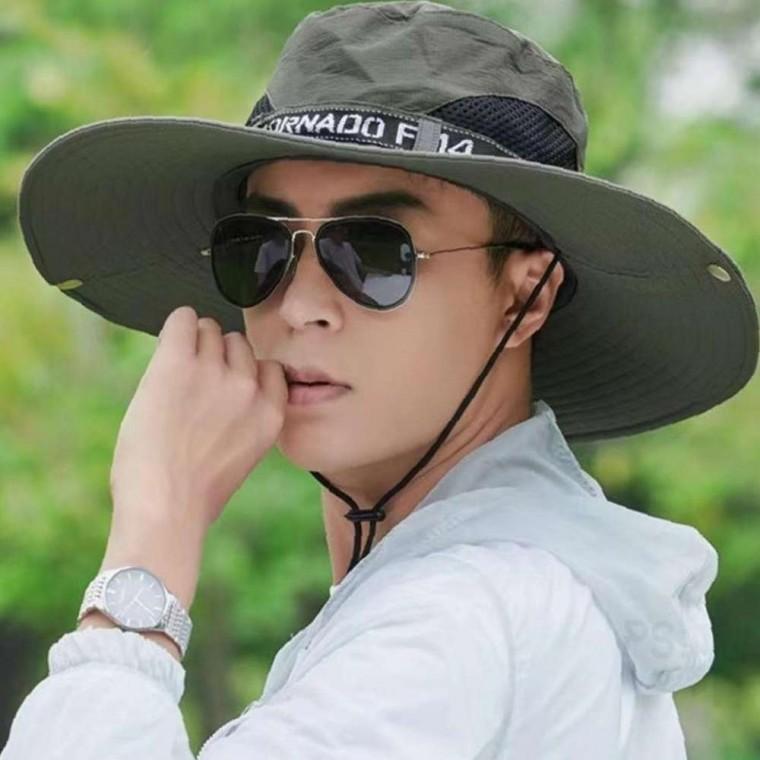모자 카키 캠핑모자 햇모자 창모자 챙넓은모자 벙거지모자