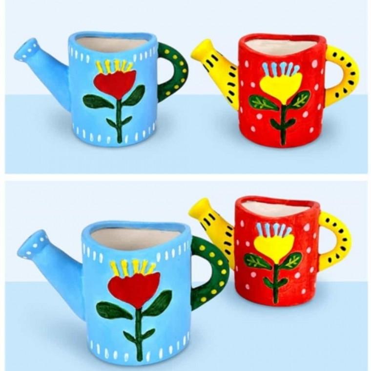 시니어만들기 채색 화분 물조리 화분 만들기 DIY 화분꾸미기