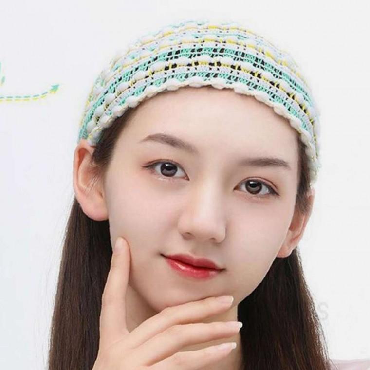 세안밴드 그린 그물형해어밴드 그물형샤워캡 세안헤어캡 여성헤어캡 여성샤워캡