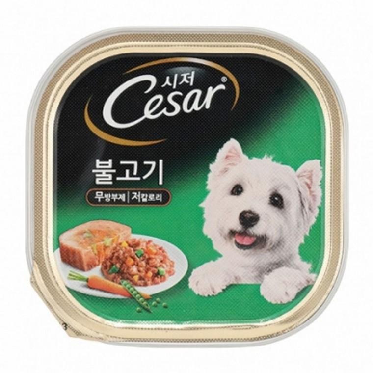강아지 시저 불고기캔 100g 1P 애견 습식 사료 간식
