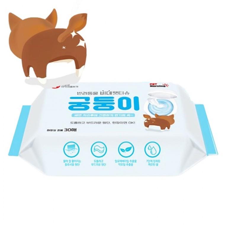 강아지 부드러운 비데 물티슈 엉덩이 30매입 1P 위생