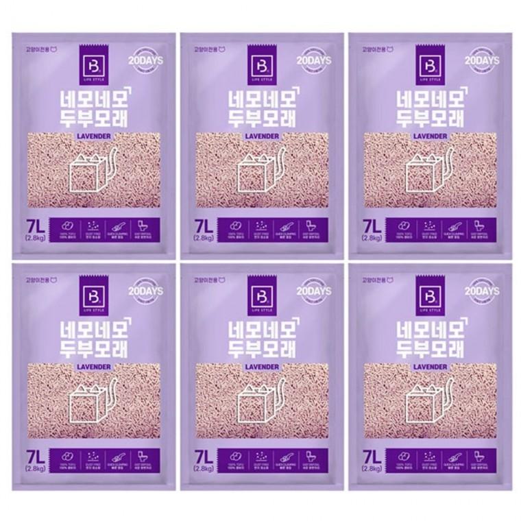 고양이모래 두부모래 라벤더 7L 6P 반려묘 애묘 화장