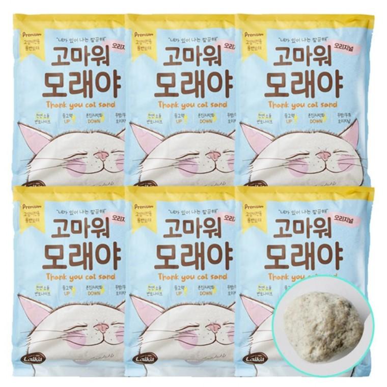 고양이 저자극 벤토나이트 오리지널 4L 6P 모래 실내