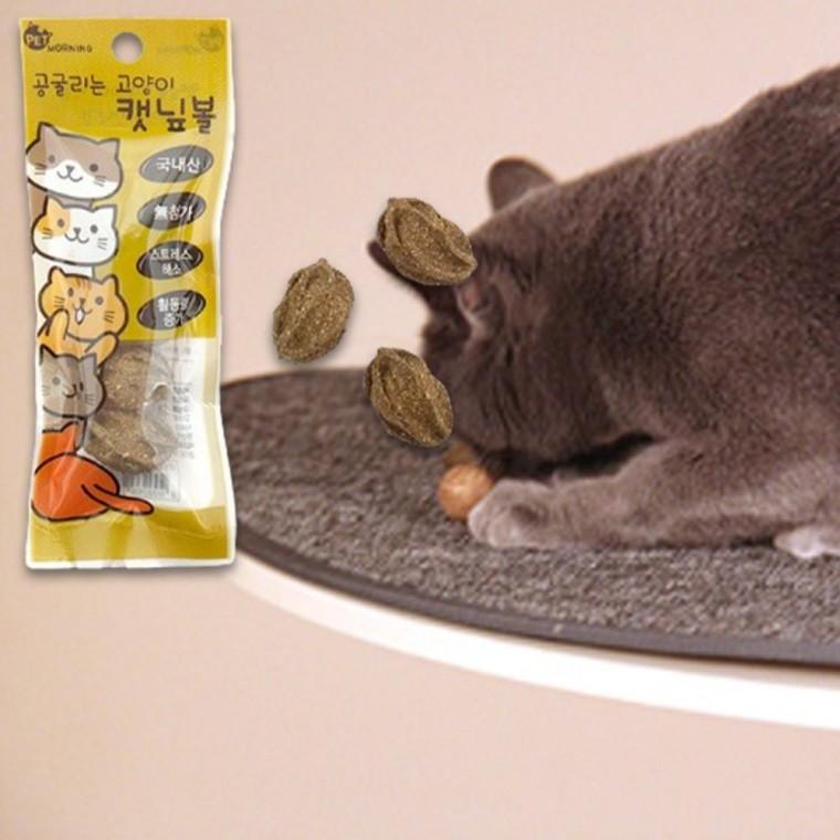 고양이 굴리는 캣닢볼 3개입 1P 심신안정 활력 식욕
