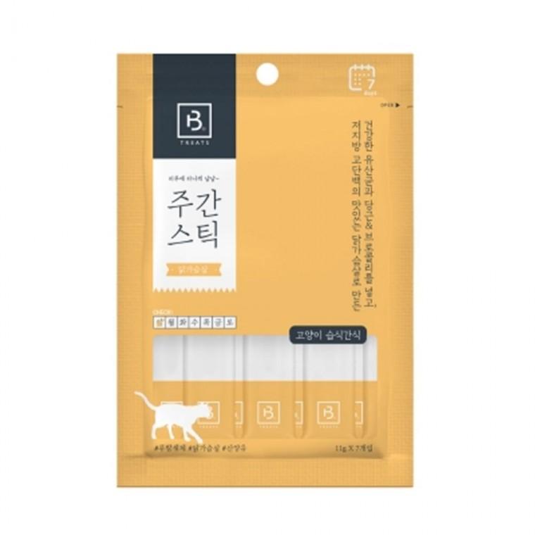 고양이 습식 간식 닭가슴살 7개입 1P 파우치 스틱