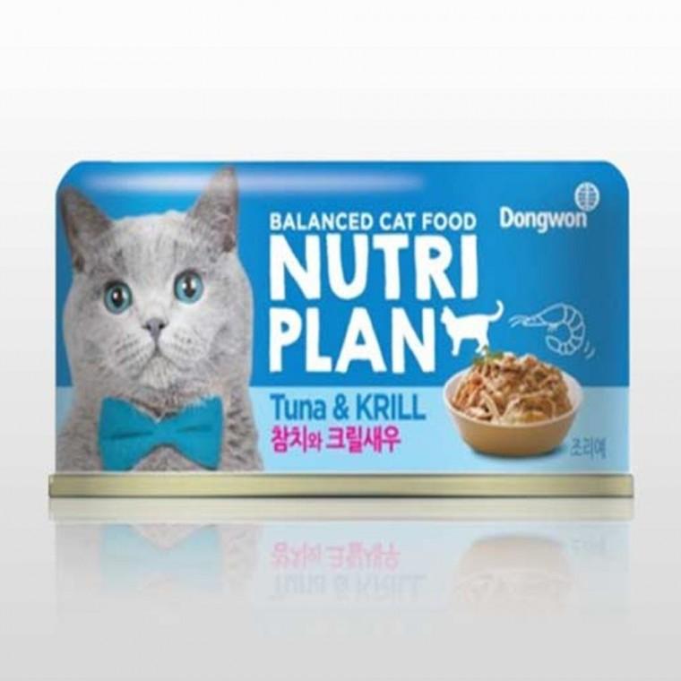 고양이 장건강 캔간식 참치 크릴새우 160g 1P 통조림